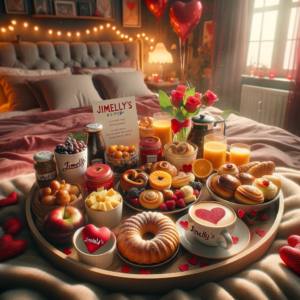 Valentijnsontbijt op bed
